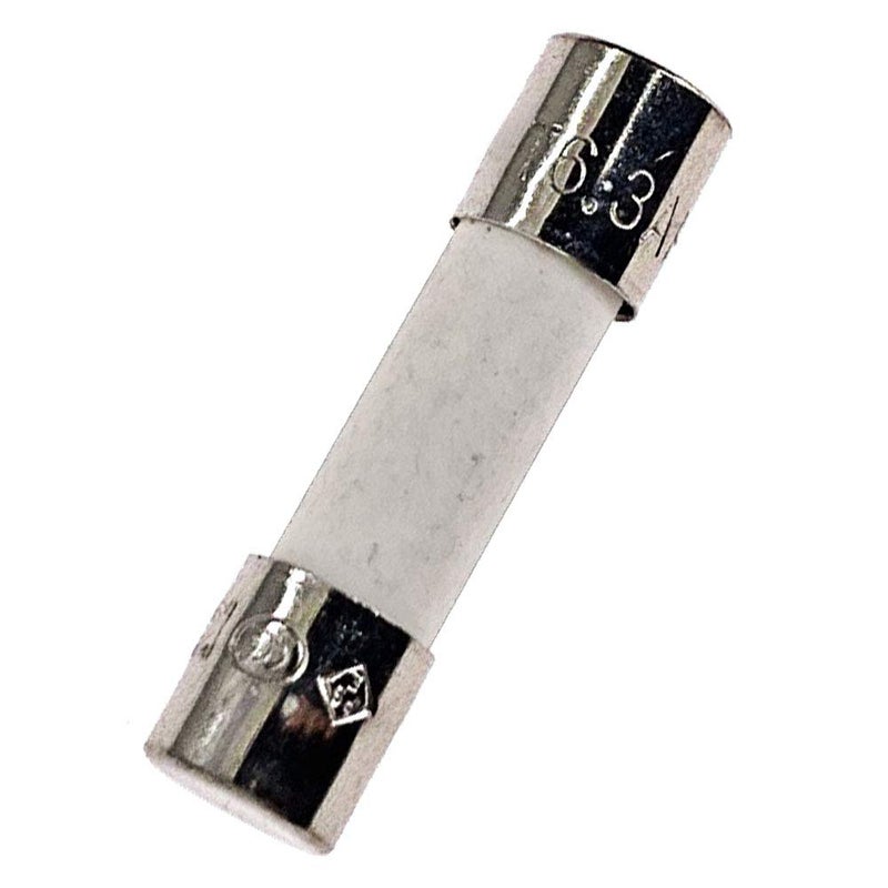 ChengHongXing 10Pcs Ceramic Fuses T6.3Ah250V Slow-Blow 5X20Mm/0.197""X0.787"" 6.3Amp 250V (T6.3A) - Image 1